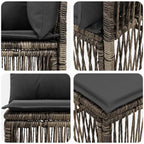 4-Sitzer-Sofa 4 pcs 4-Sitzanzahl Grau Poly-Rattan