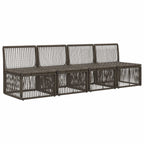 4-Sitzer-Sofa 4 pcs 4-Sitzanzahl Grau Poly-Rattan