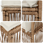 4-Sitzer-Sofa 4 pcs 4-Sitzanzahl Beige Poly-Rattan