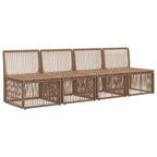 4-Sitzer-Sofa 4 pcs 4-Sitzanzahl Beige Poly-Rattan