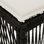 Fußhocker Schwarz Poly-Rattan