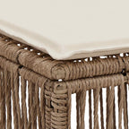 Fußhocker Beige Poly-Rattan