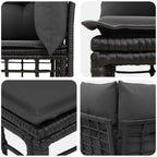 4-Sitzer Garten-Sofa mit linker Armlehne 4 pcs 4-Sitzanzahl