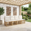 4-Sitzer Garten-Sofa ohne Armlehnen 4 pcs 4-Sitzanzahl Natur