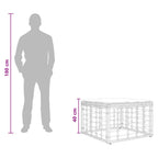 Garten-Fußhocker Schwarz Poly-Rattan