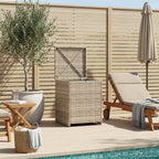 Kissenbox Hellgrau 55 x 55 x 69 cm Poly-Rattan