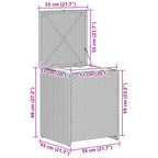 Kissenbox Hellgrau 55 x 55 x 69 cm Poly-Rattan