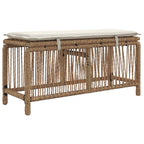 Garten Essgruppe mit Kissen 3 pcs Beige und Creme Poly-Rattan