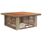 Garten Essgruppe mit Kissen 3 pcs Beige und Creme Poly-Rattan