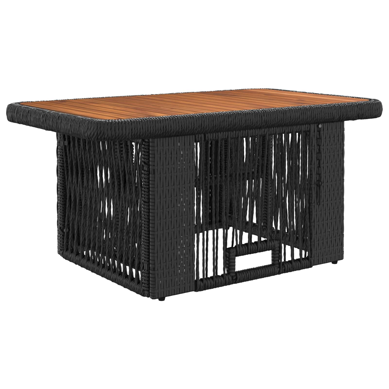 Garten Essgruppe mit Kissen 3 pcs Schwarz und Creme Poly-Rattan