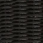 Garten Essgruppe mit Kissen 3 pcs Schwarz und Creme Poly-Rattan
