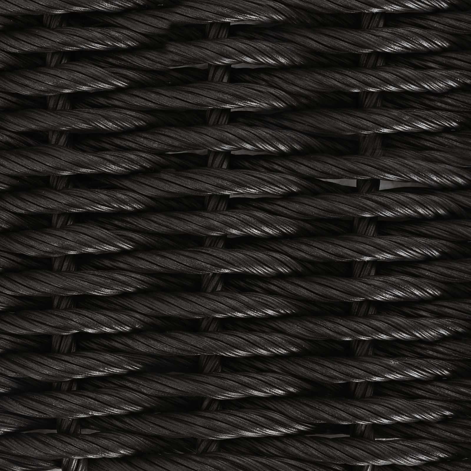 Garten Essgruppe mit Kissen 4 pcs Schwarz und Creme Poly-Rattan