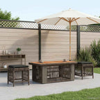 Garten Essgruppe 4 pcs Grau und Dunkelgrau Poly-Rattan