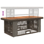 Garten Essgruppe 4 pcs Grau und Dunkelgrau Poly-Rattan