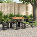 Garten Essgruppe mit Kissen 3 pcs Schwarz und Grau