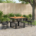 Garten Essgruppe mit Kissen 3 pcs Schwarz und Grau