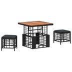 Garten Essgruppe mit Kissen 3 pcs Schwarz und Grau