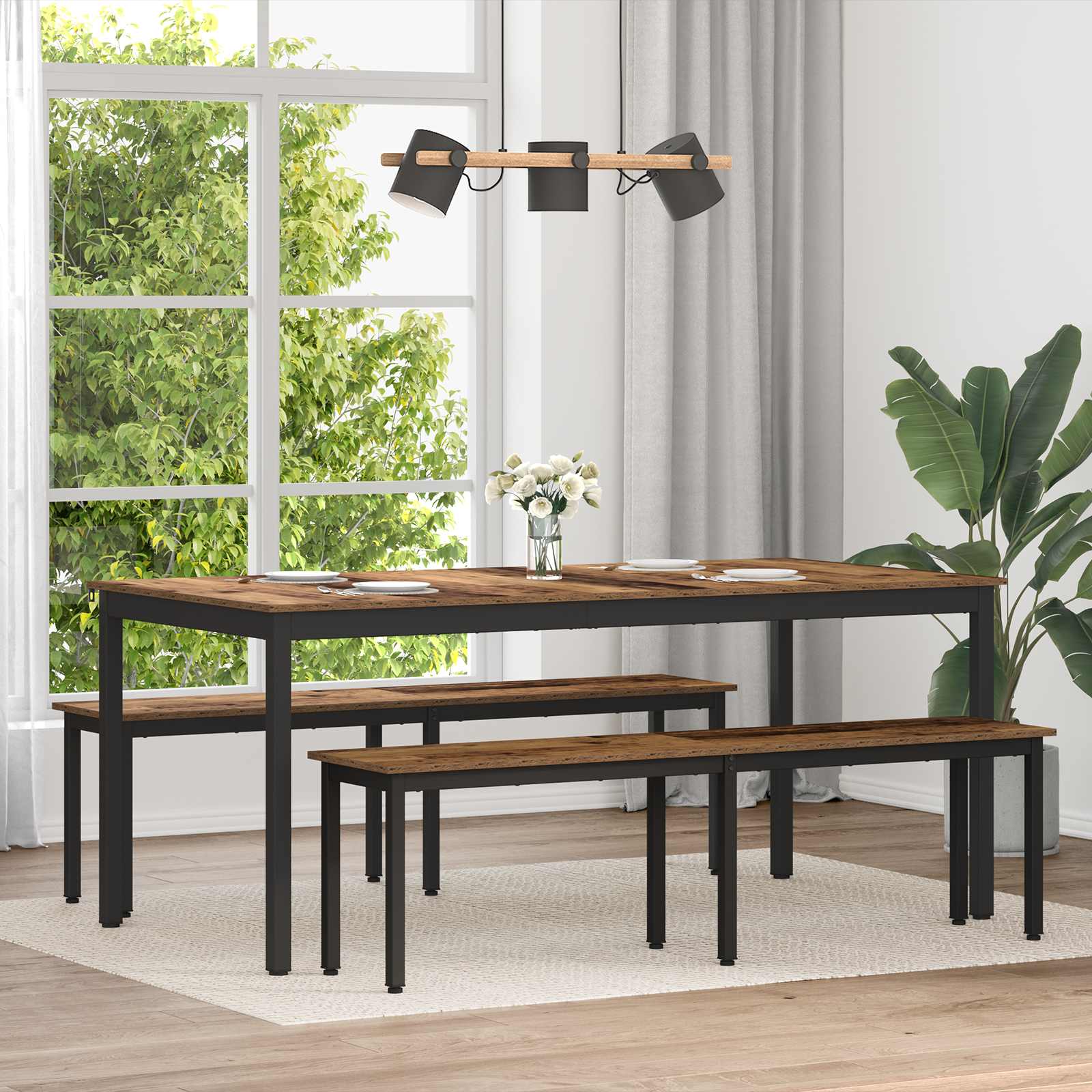 Esstische 2 pcs 180 x 90 x 75 cm Holzwerkstoff Rechtwinklig