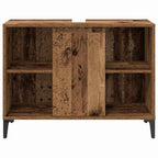 Badezimmermöbel-Set mit Regal 3 pcs Altholz Holzwerkstoff