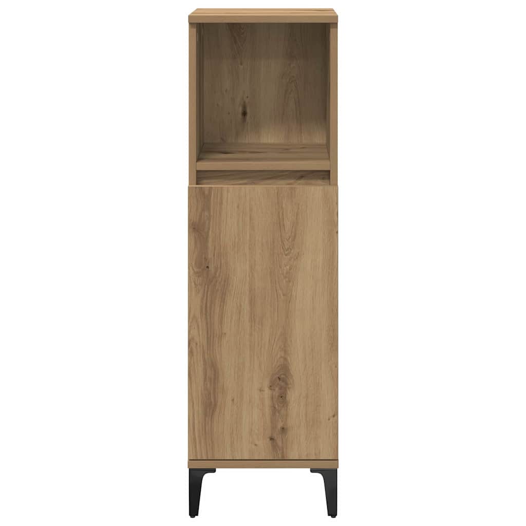 Badezimmermöbel-Set mit Regal 3 pcs Artisan-Eiche Holzwerkstoff