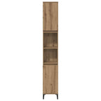 Badezimmermöbel-Set mit Regal 3 pcs Artisan-Eiche Holzwerkstoff