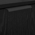 Badezimmermöbel-Set 3 pcs Schwarz Eichen-Optik Holzwerkstoff