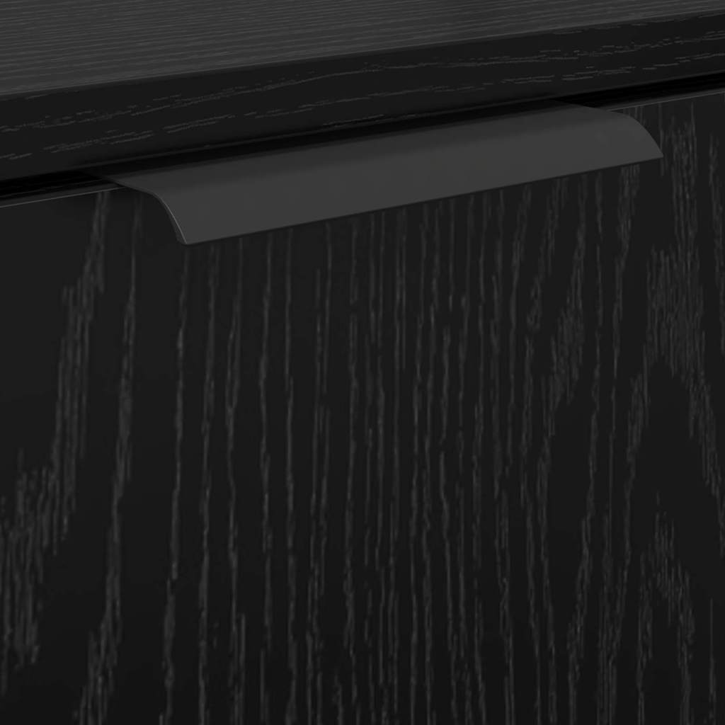 Badezimmerschrank-Set 2 Stück Schwarz Eichen-Optik Holzwerkstoff
