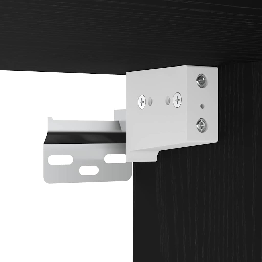 Badezimmerschrank Schwarz Eichen-Optik 100 x 38,5 x 46 cm