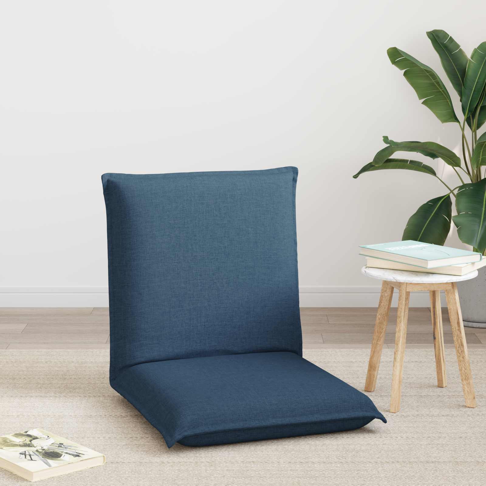 Verstellbarer Fußsessel Blau Stoff