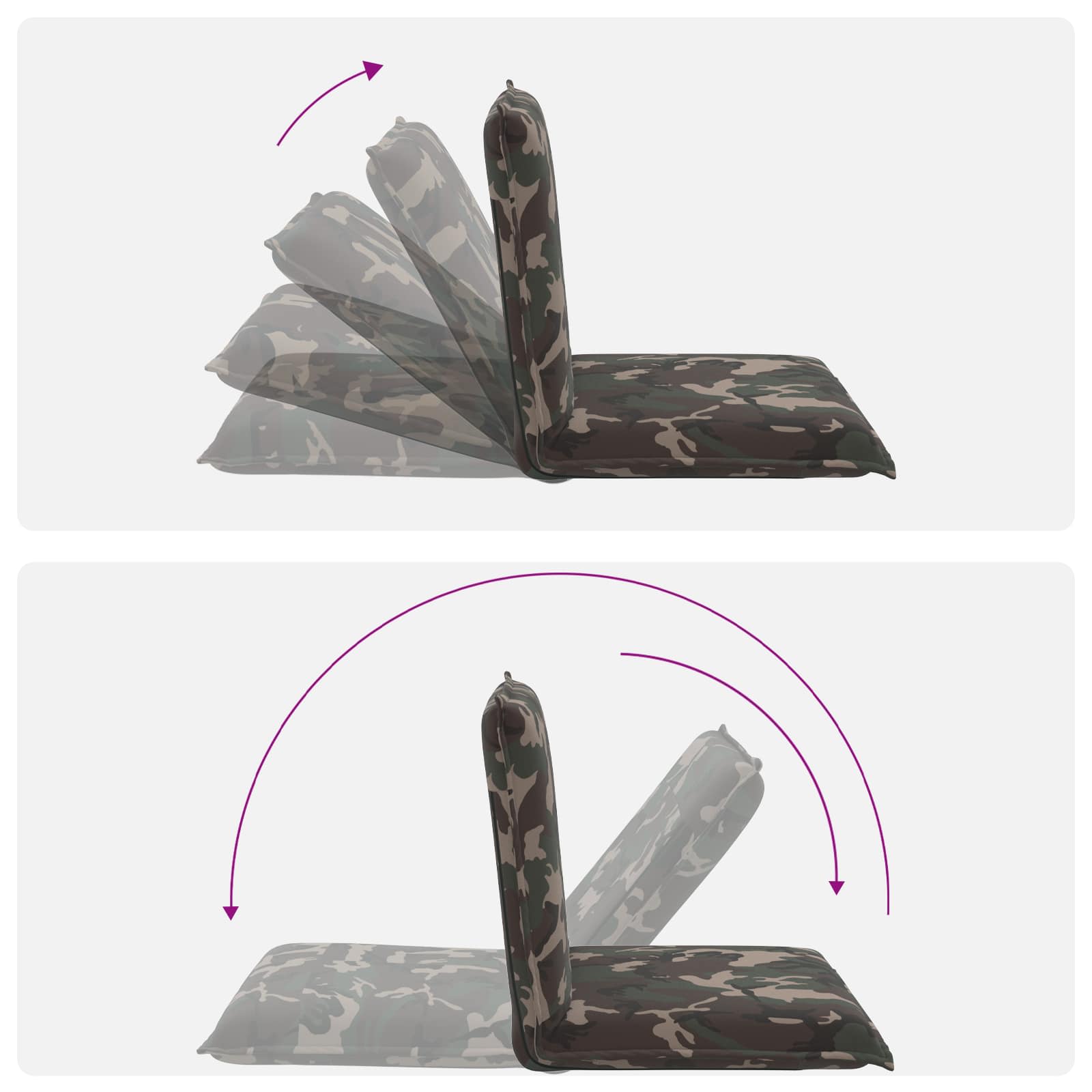Verstellbarer Fußsessel Armee Stoff