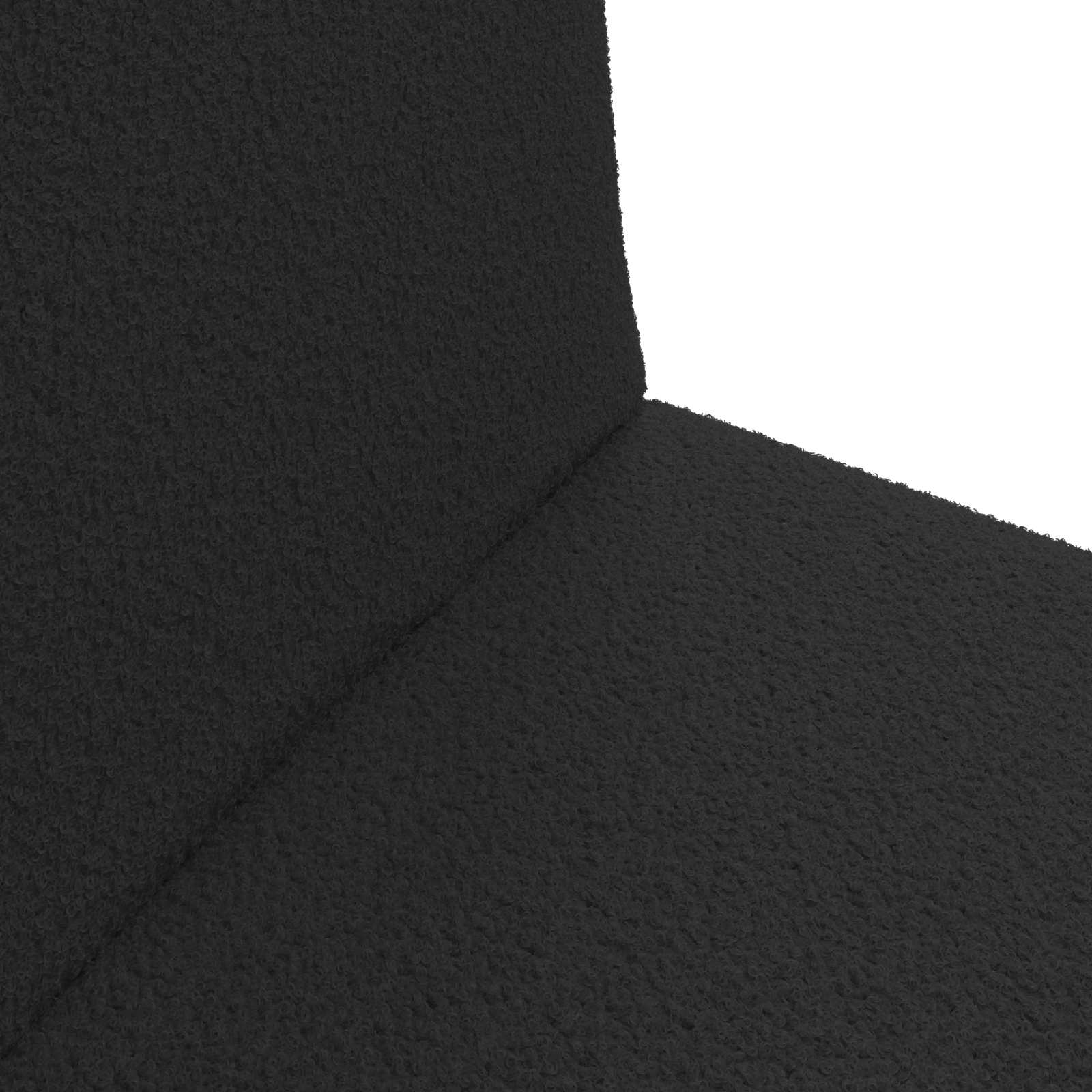 Verstellbarer Fußsessel Schwarz Schafstoff
