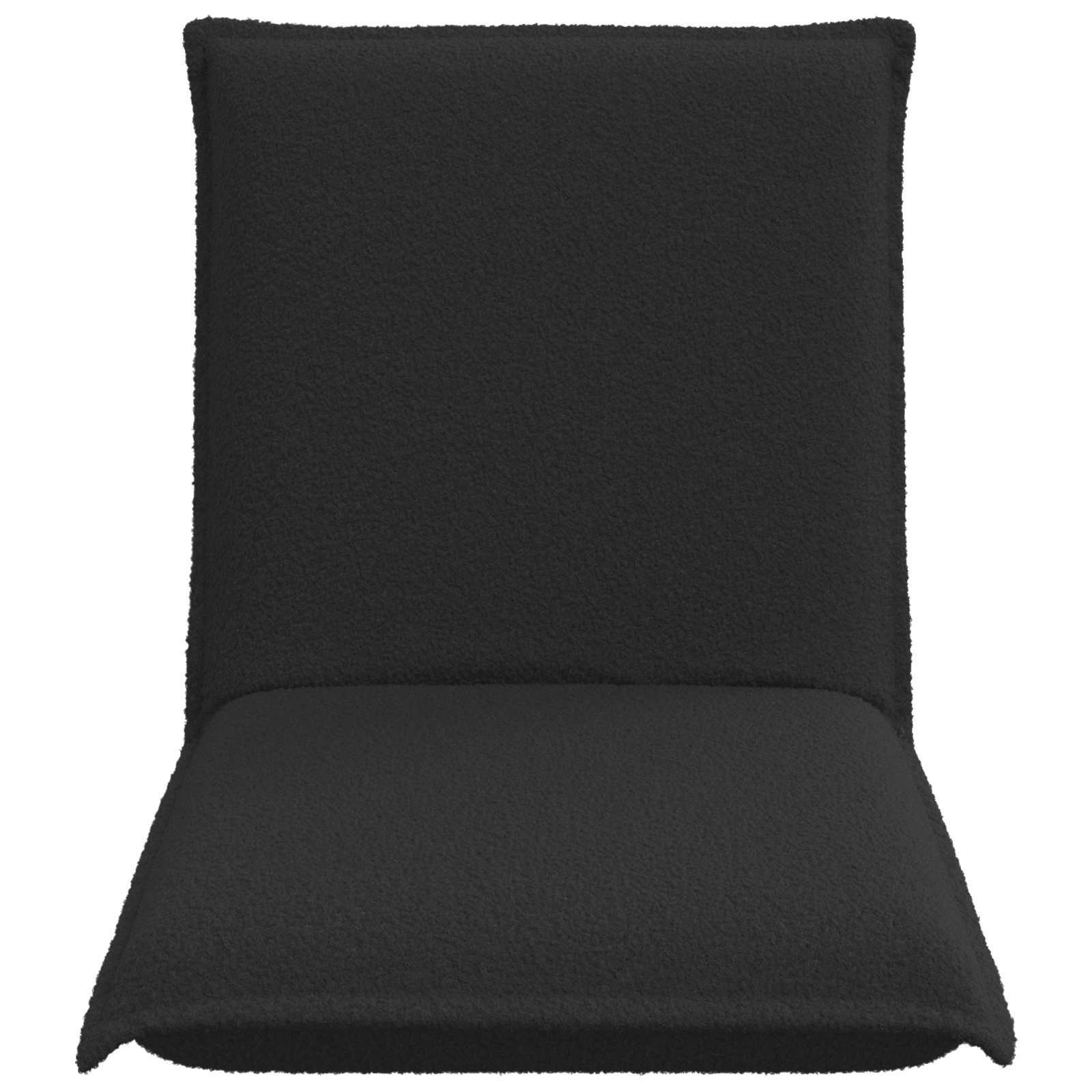Verstellbarer Fußsessel Schwarz Schafstoff