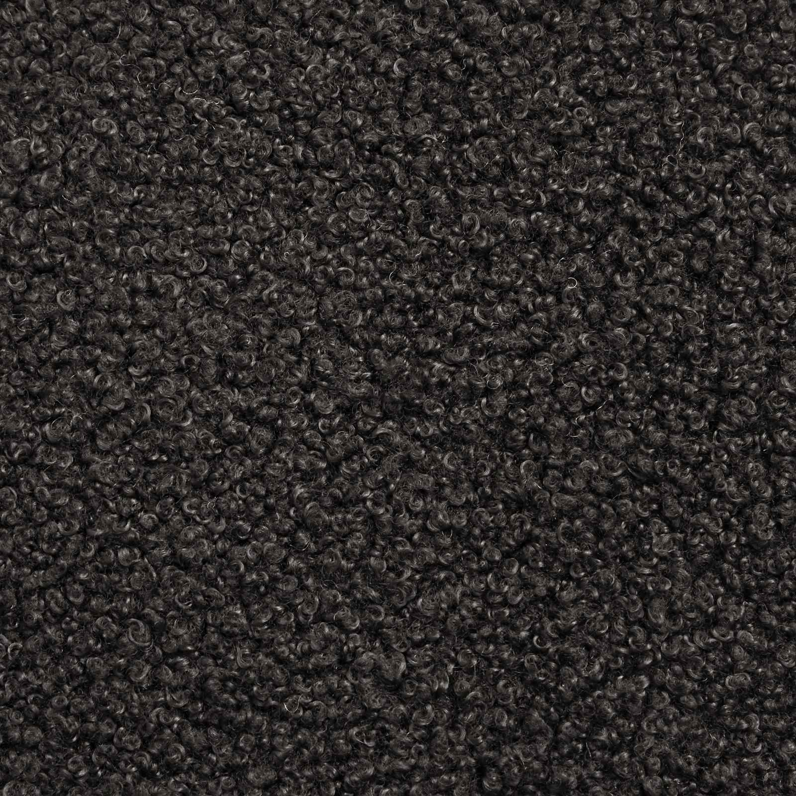 Verstellbarer Fußsessel Schwarz Schafstoff