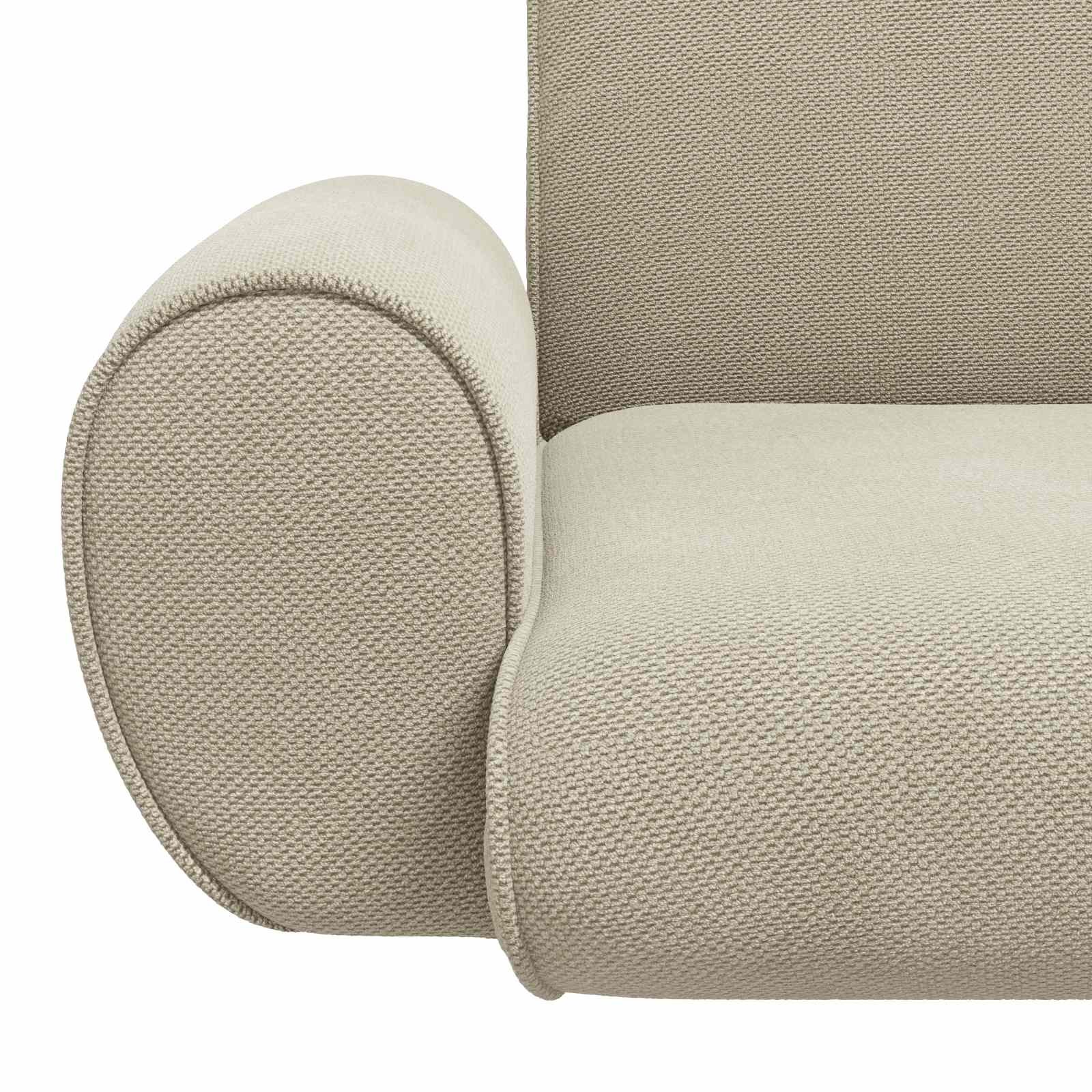 Verstellbarer Fußsessel Sand Grobvelours