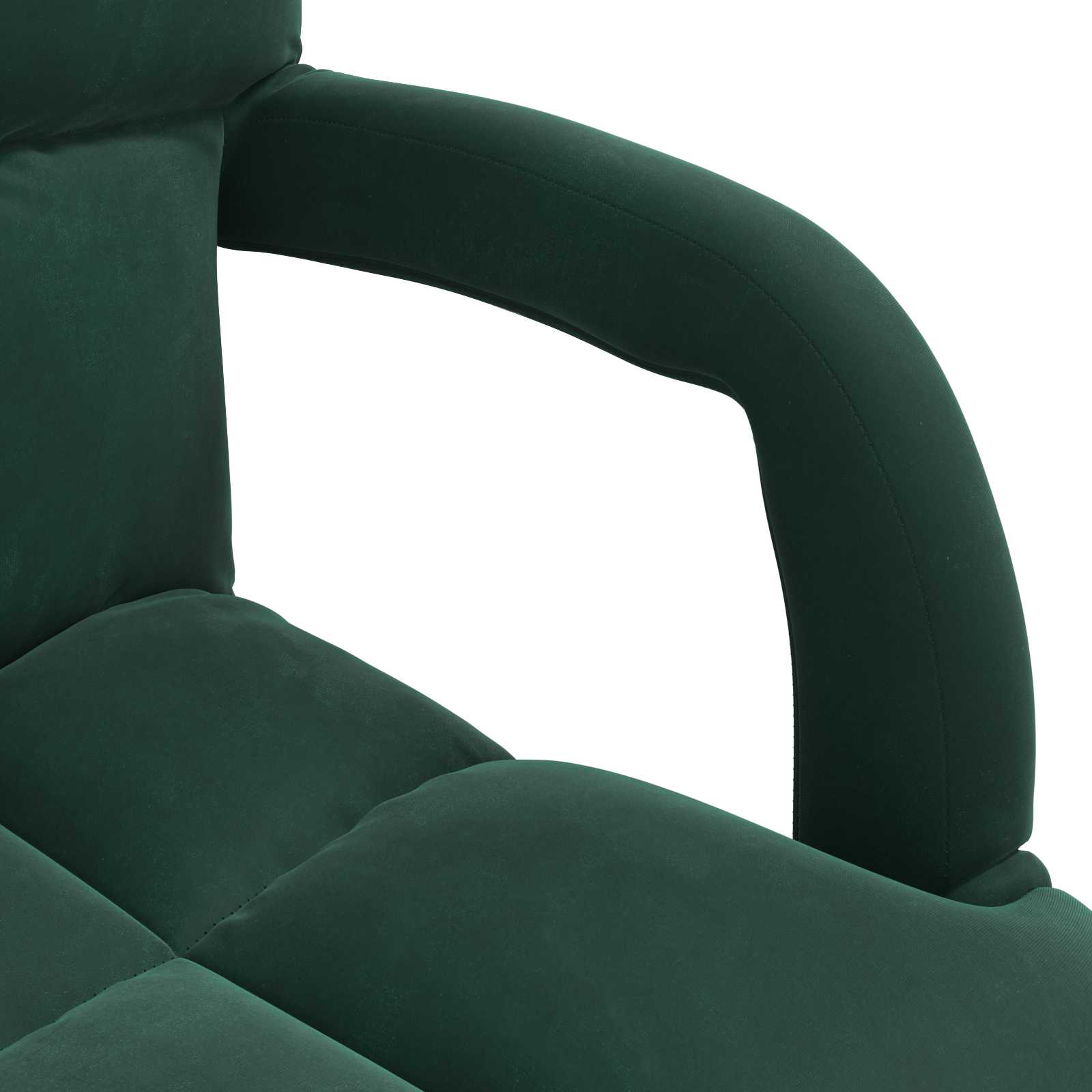 Verstellbarer Fußsessel Dunkelgrün Samt