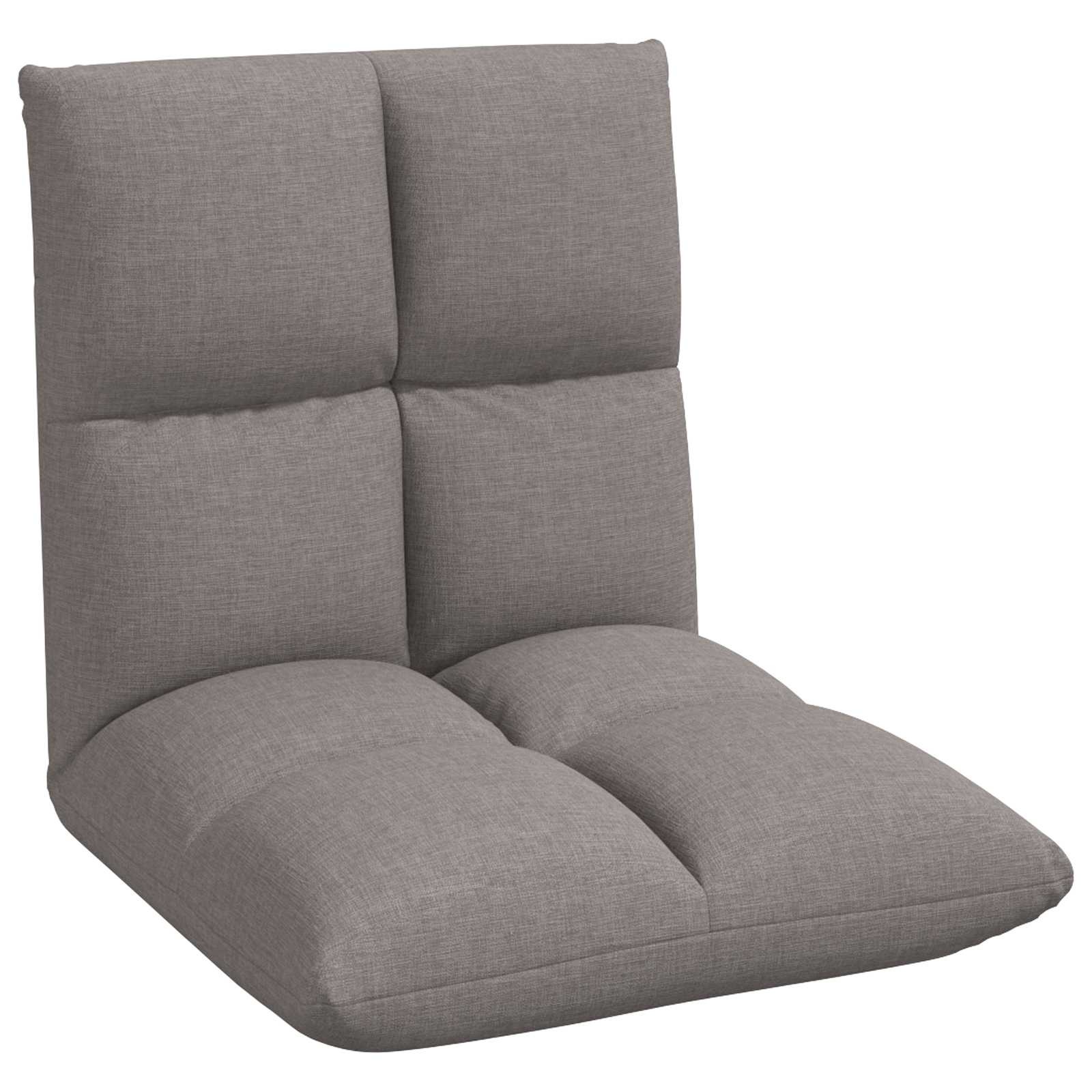 Verstellbarer Fußsessel Taupe Stoff