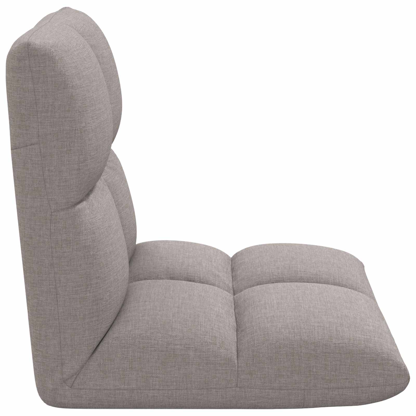 Verstellbarer Fußsessel Taupe Stoff