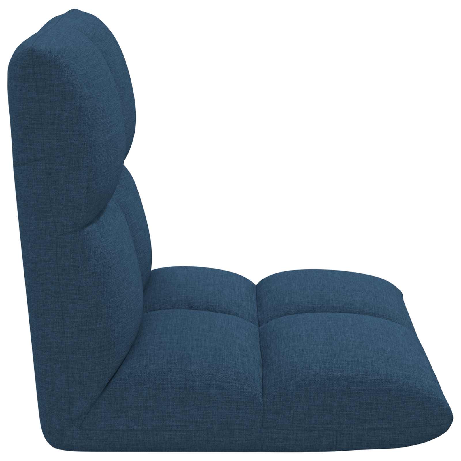 Verstellbarer Fußsessel Blau Stoff