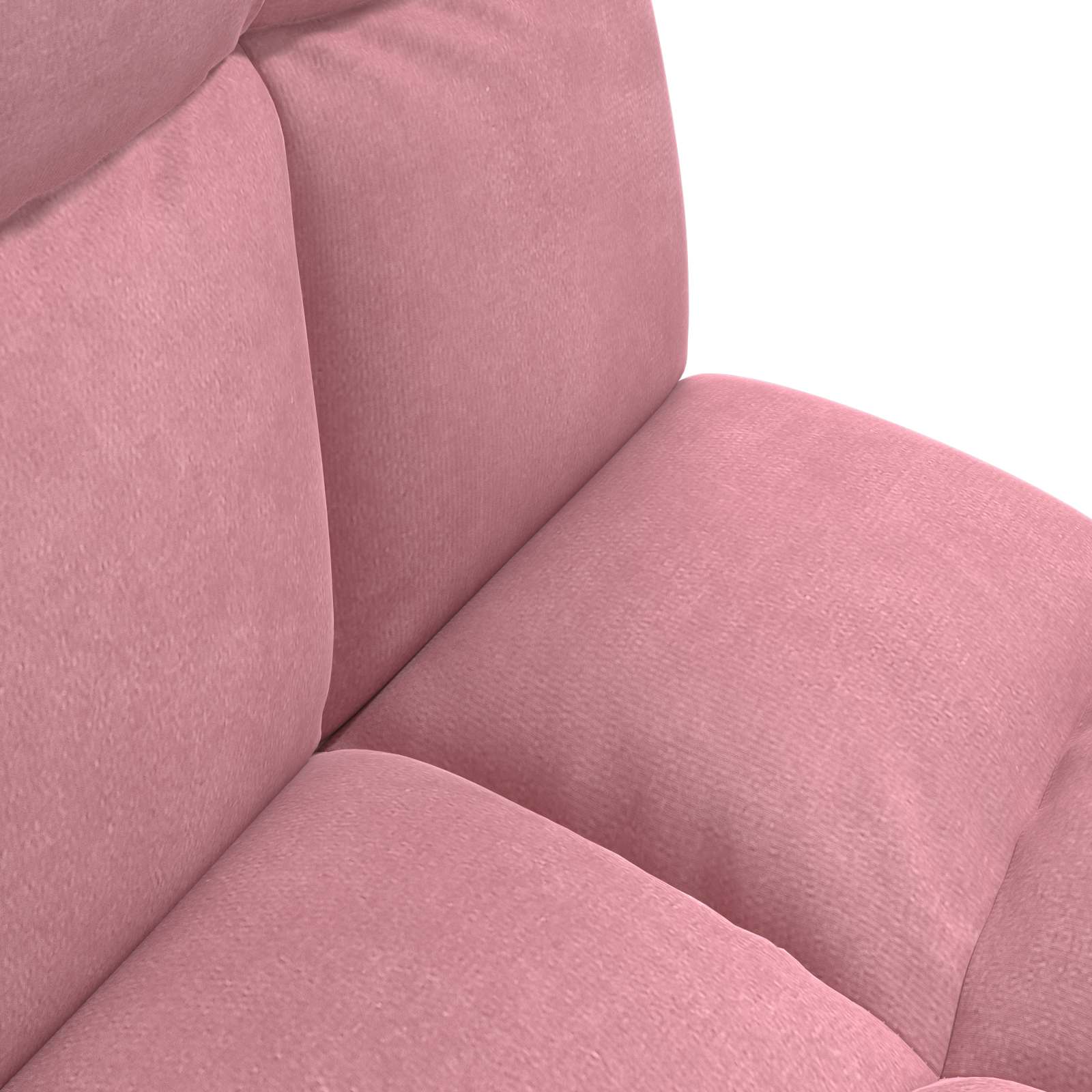 Verstellbarer Fußsessel Rosa Samt