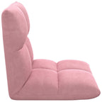 Verstellbarer Fußsessel Rosa Samt