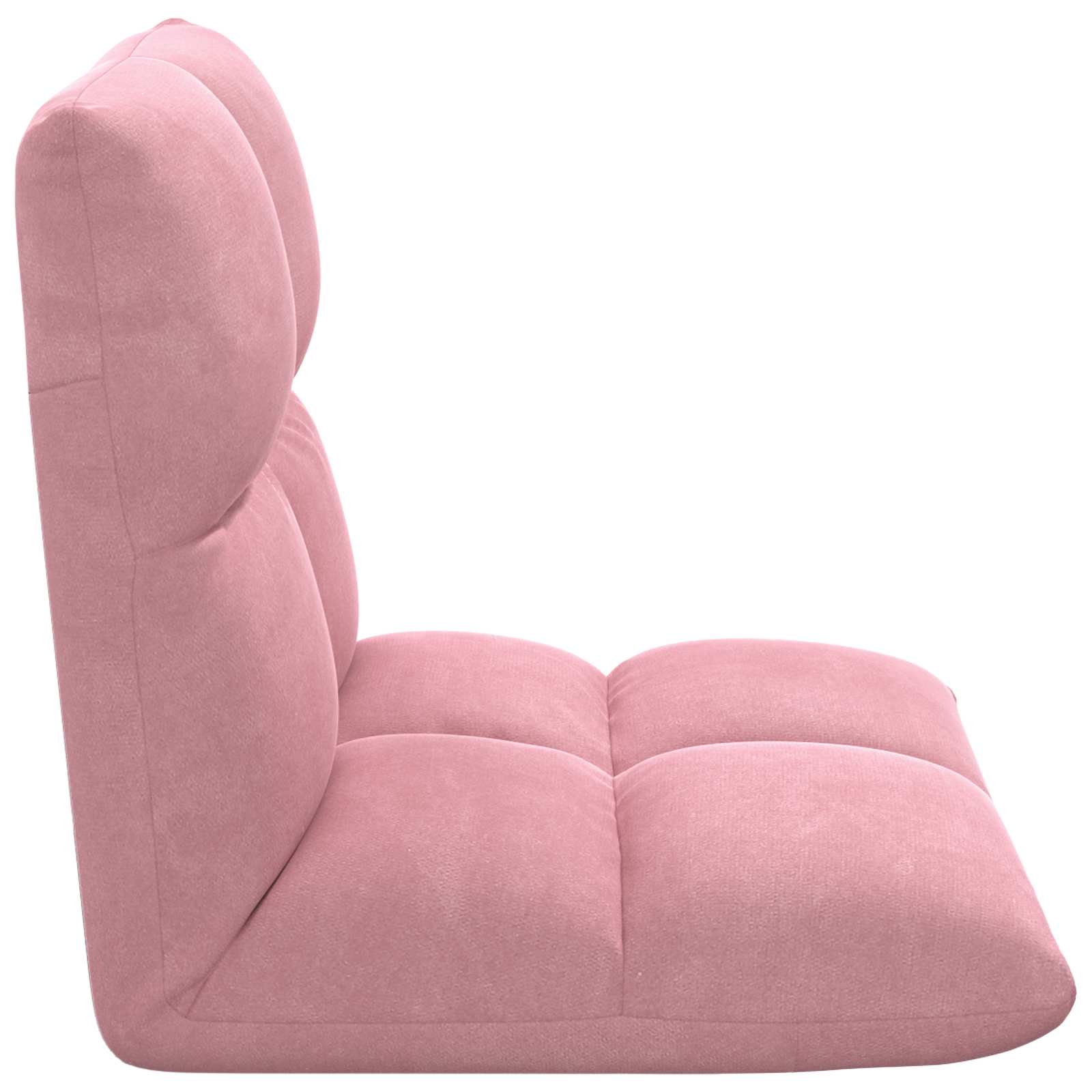 Verstellbarer Fußsessel Rosa Samt