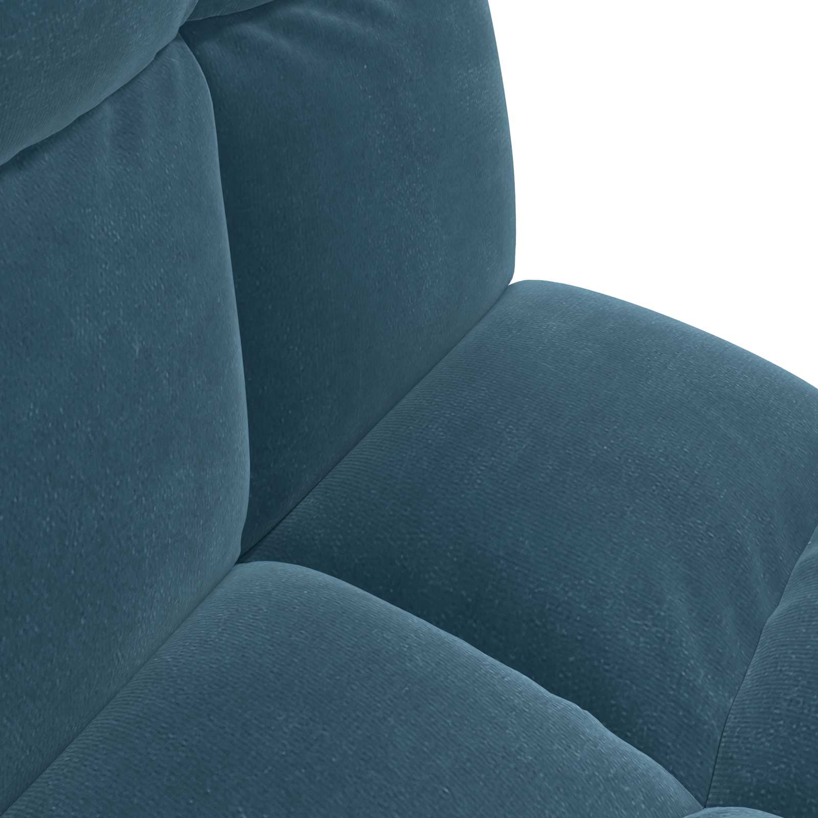 Verstellbarer Fußsessel Blau Samt