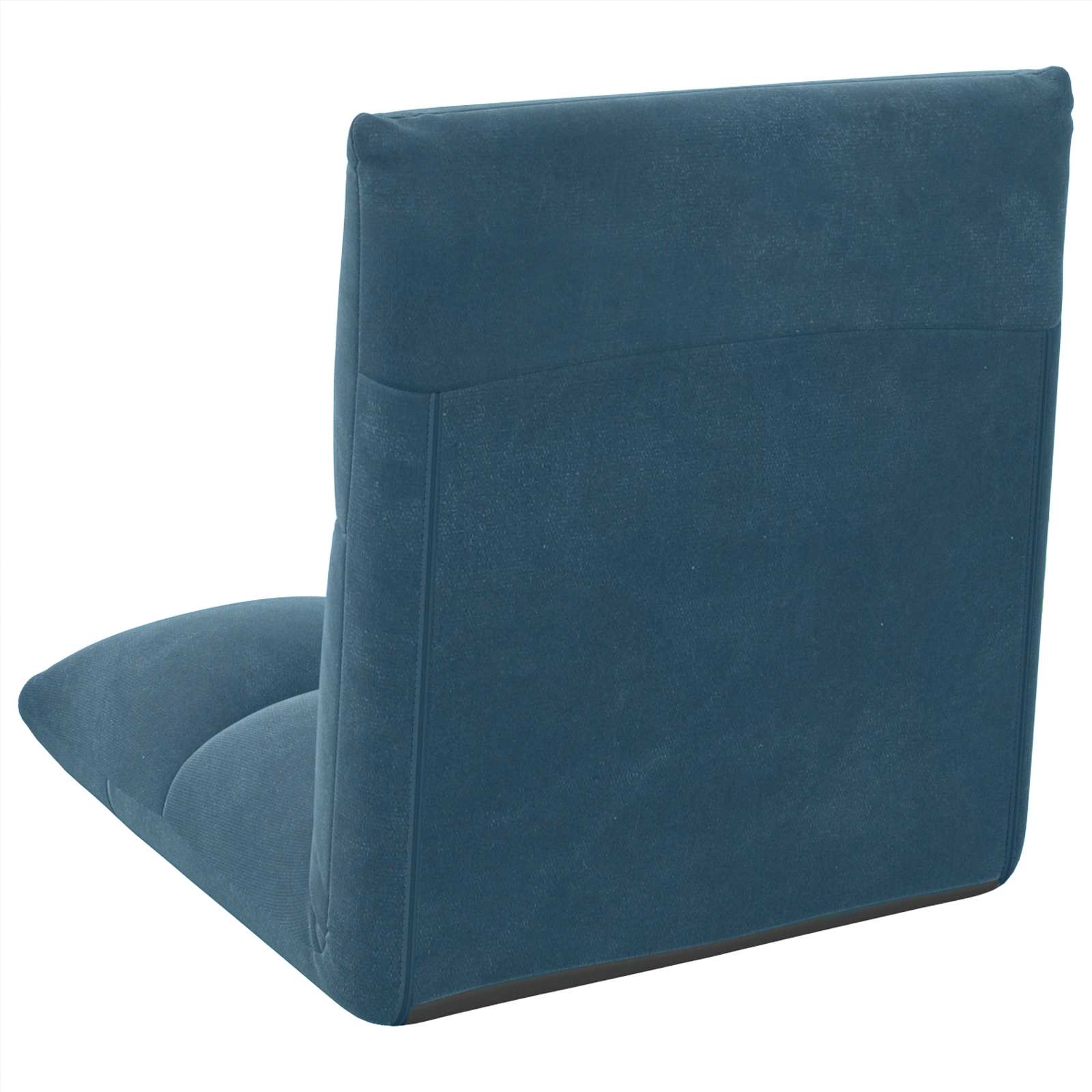 Verstellbarer Fußsessel Blau Samt