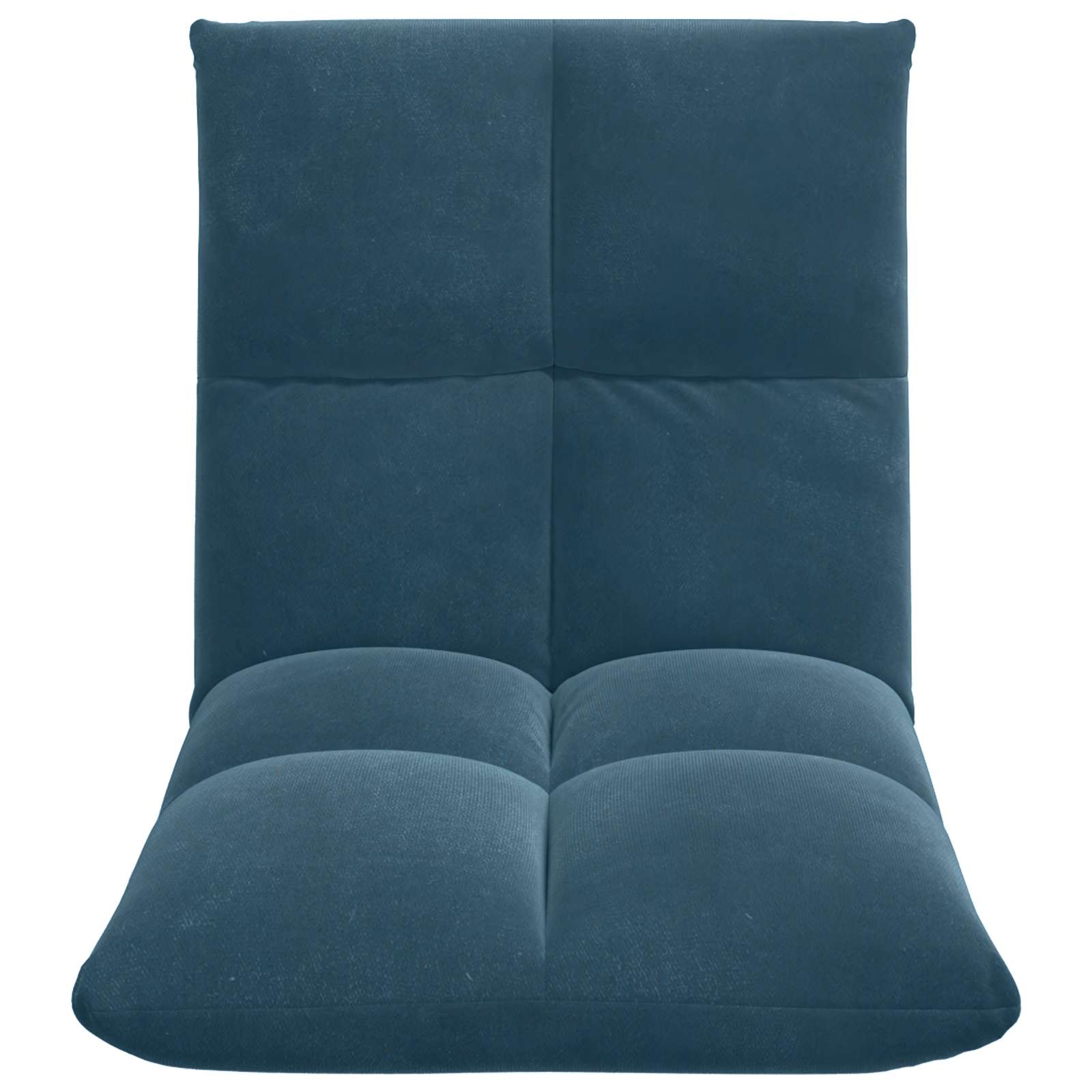 Verstellbarer Fußsessel Blau Samt