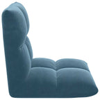 Verstellbarer Fußsessel Blau Samt