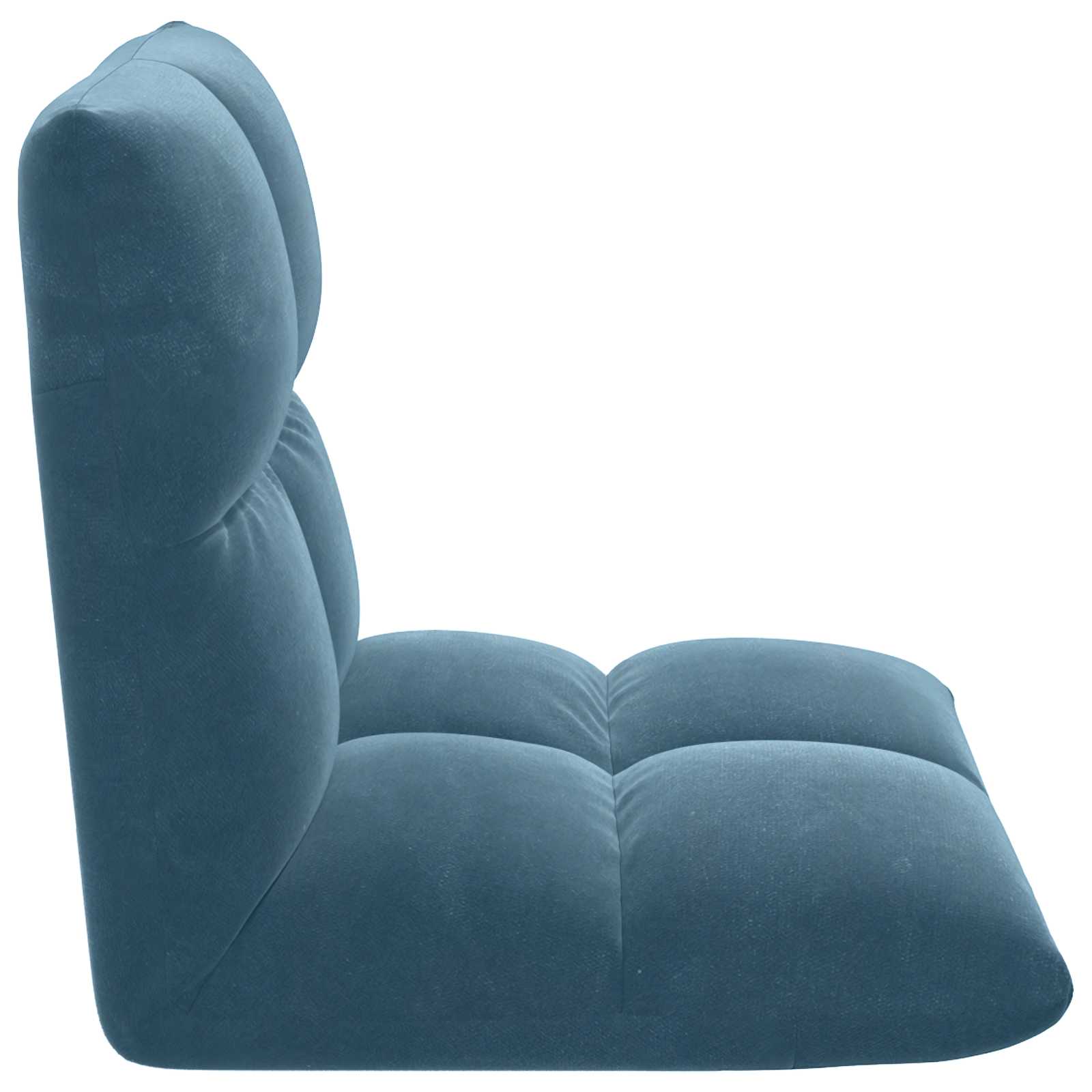 Verstellbarer Fußsessel Blau Samt