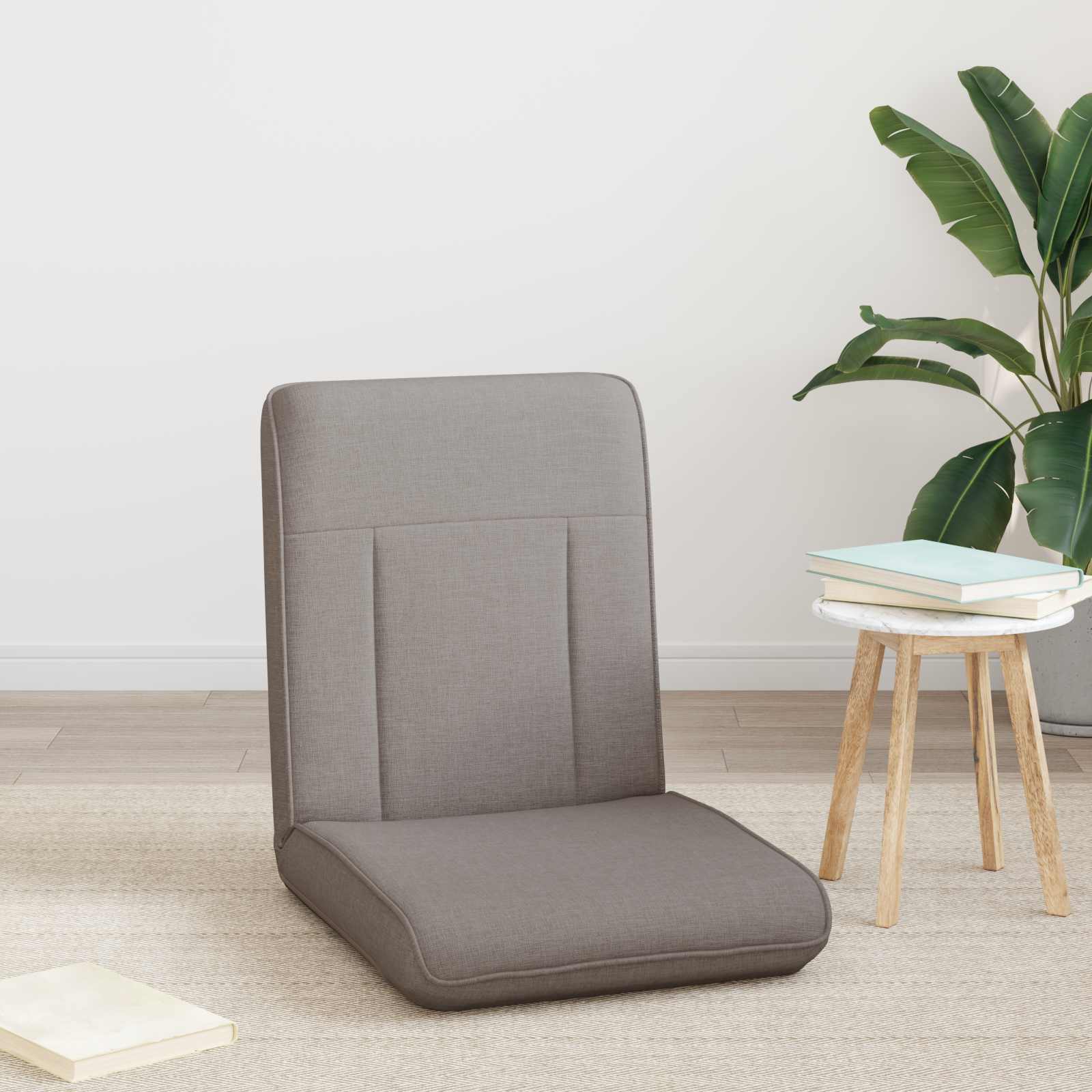 Verstellbarer Fußsessel Taupe Stoff