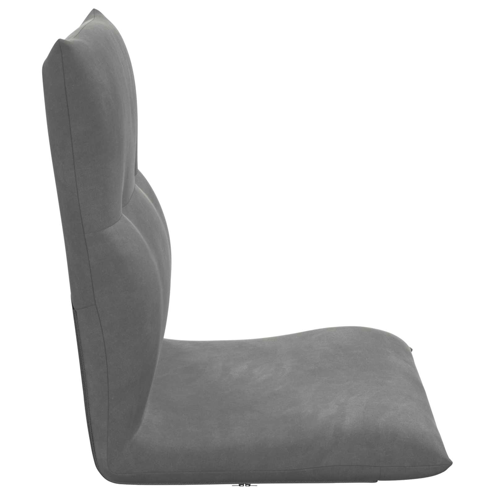 Verstellbarer Fußsessel Dunkelgrau Samt