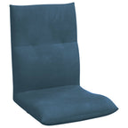 Verstellbarer Fußsessel Blau Samt