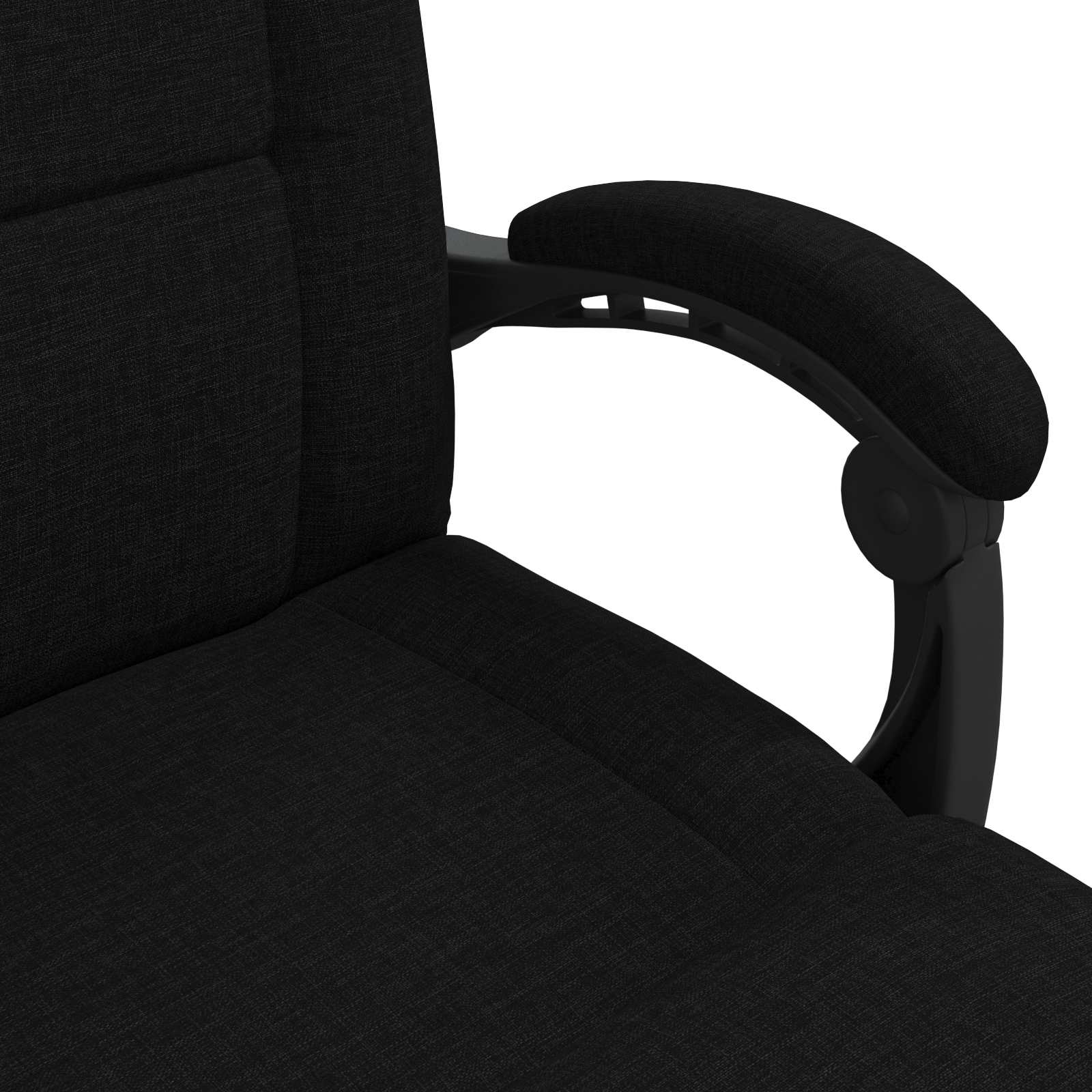 Verstellbarer Fußsessel Schwarz Stoff